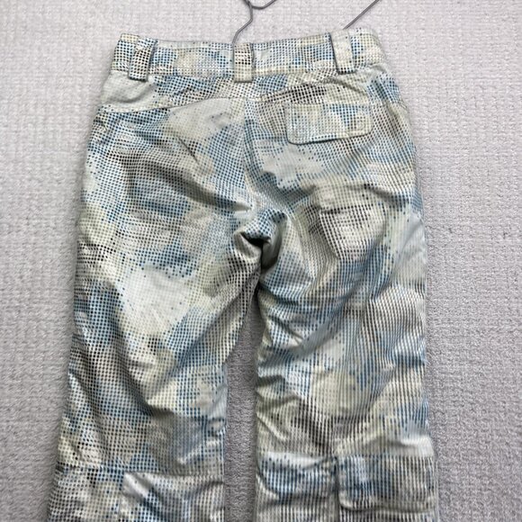 Lole White Snow Pants Women Sz M Trippy Geometric AOP Ski Snowboard Winter Gear - Picture 11 of 13